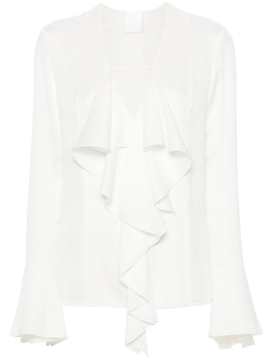 Silk ruffled blouse