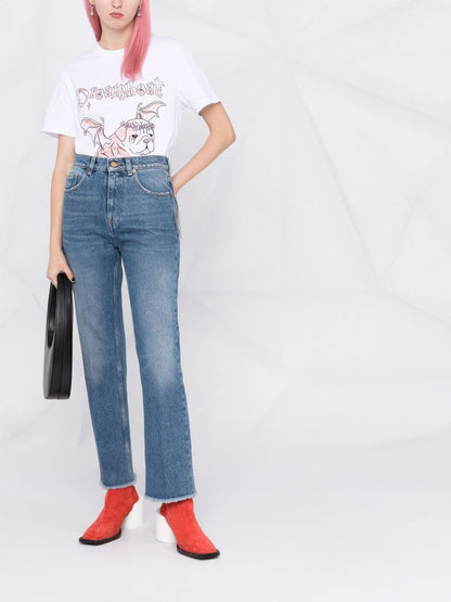 Denim cropped jeans