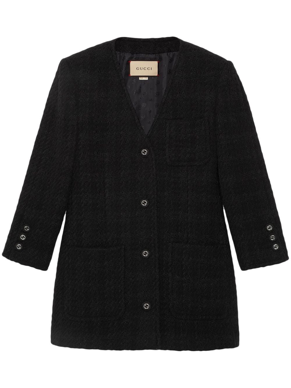 Tweed single-breasted jacket