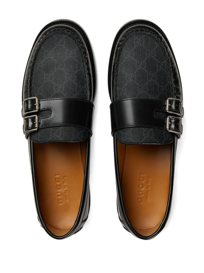 Gg motif leather loafers