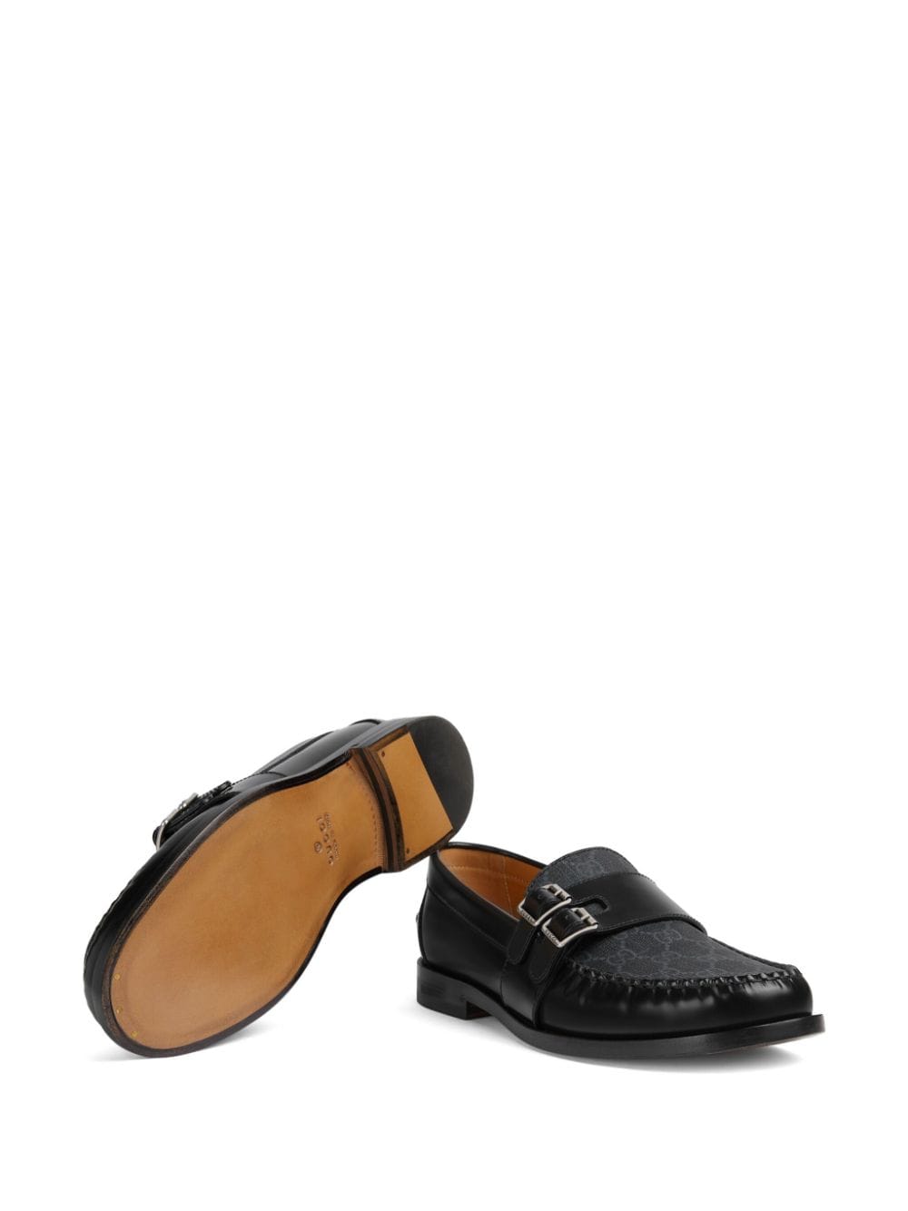 Gg motif leather loafers