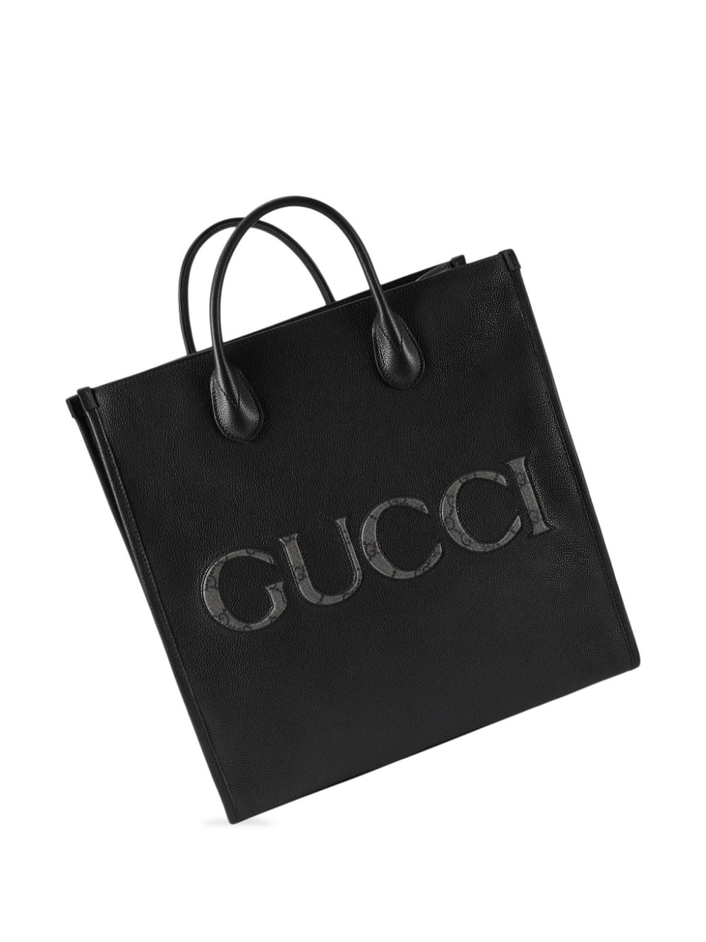 Logo leather medium tote bag