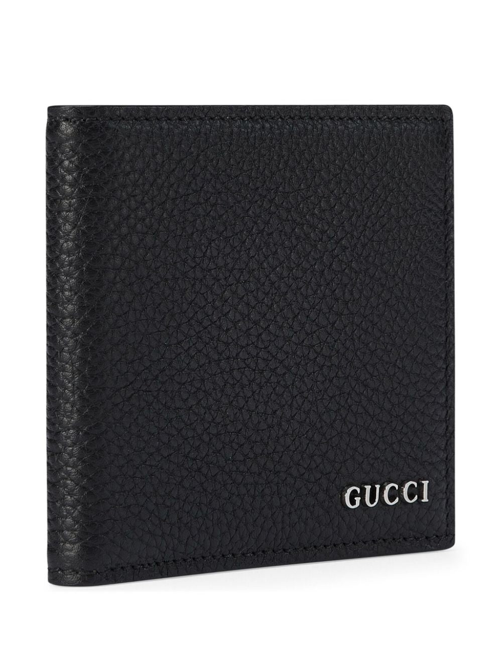 Logo leather bi-fold wallet