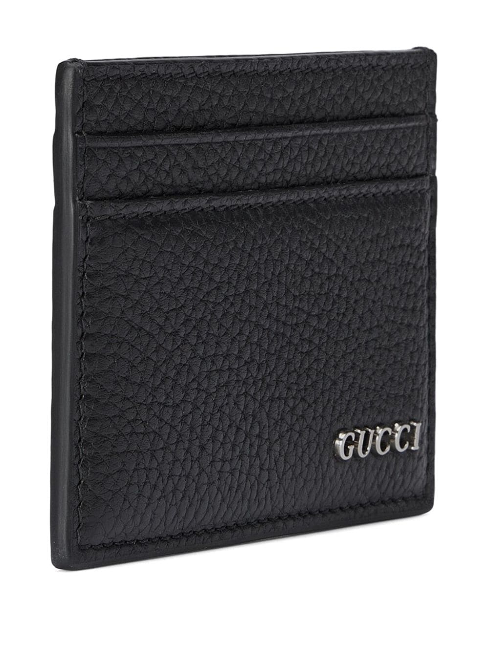 Logo leather card case