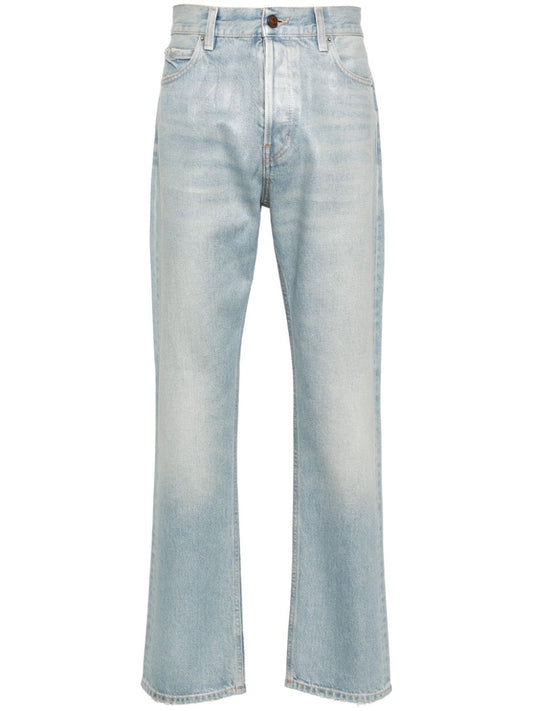 Straight leg denim jeans