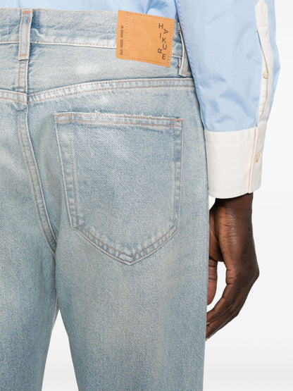 Straight leg denim jeans