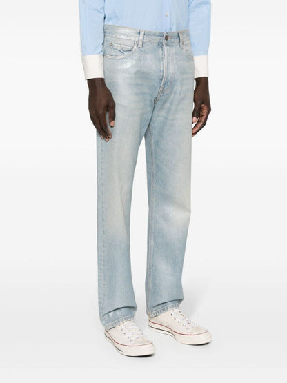 Straight leg denim jeans