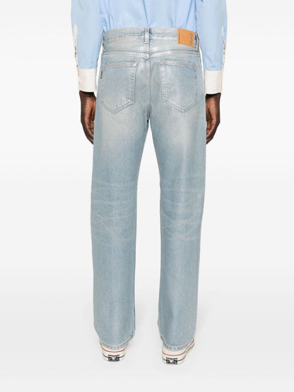 Straight leg denim jeans