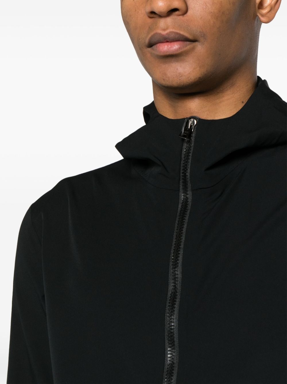 Water resistant hooded jacket