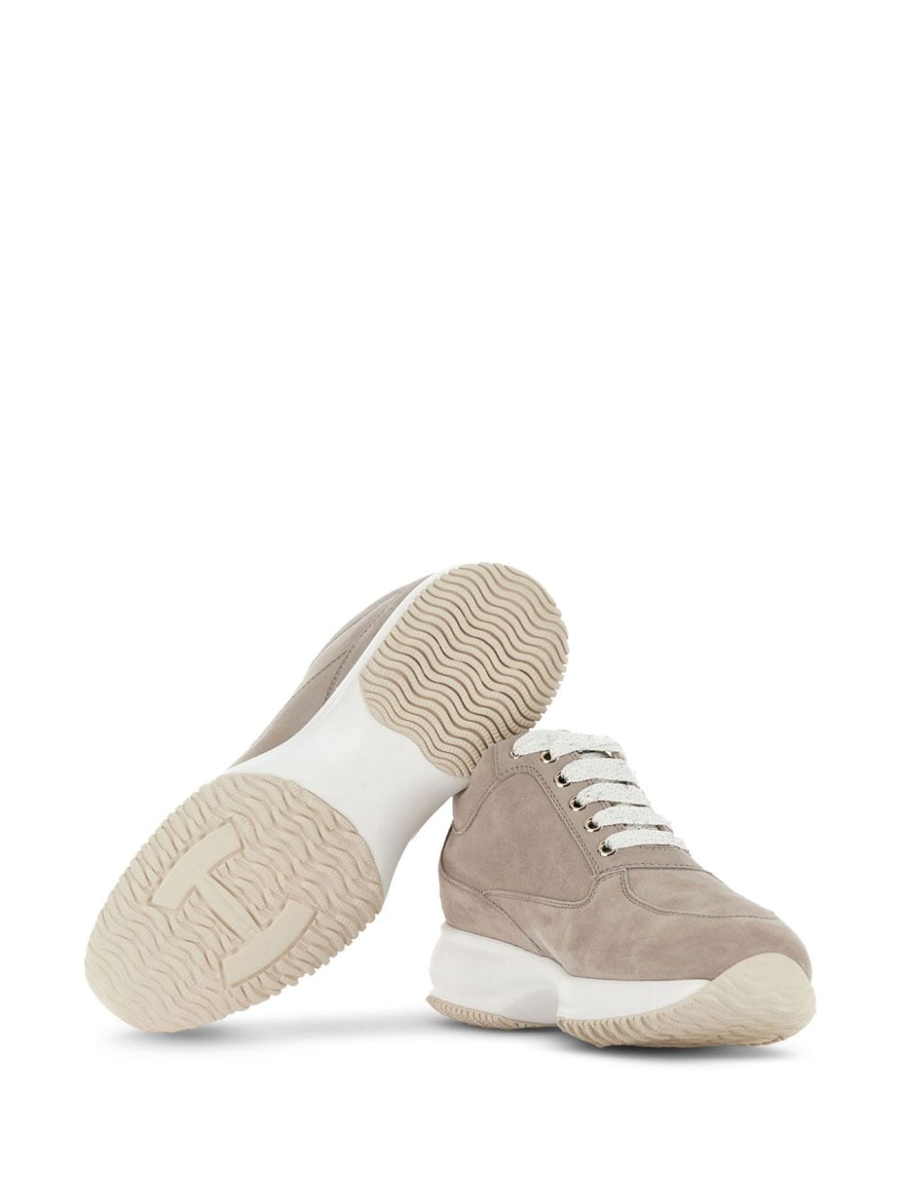 Interactive suede sneakers