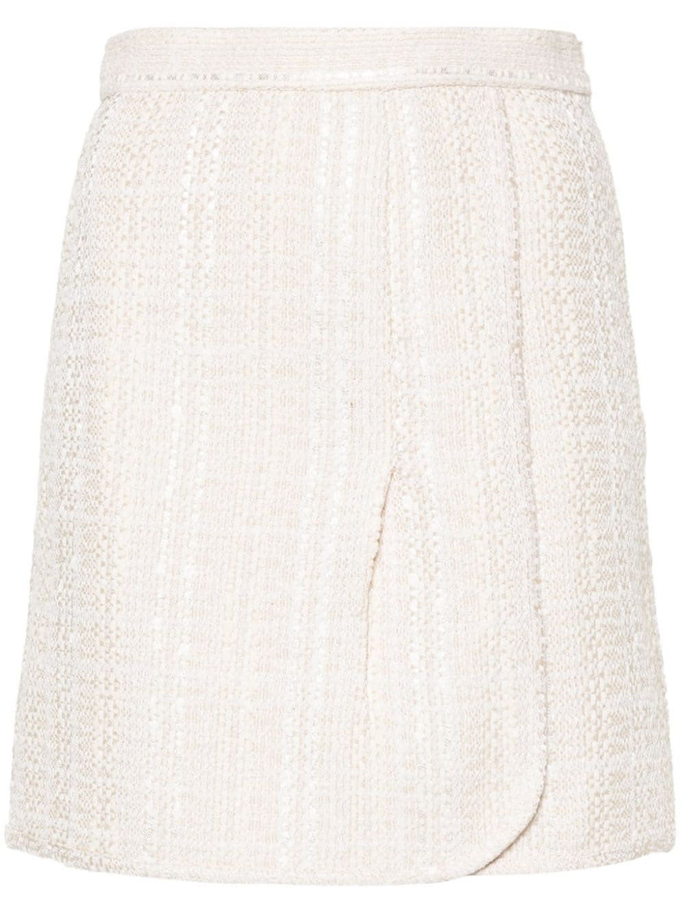 Cotton blend wrapped skirt