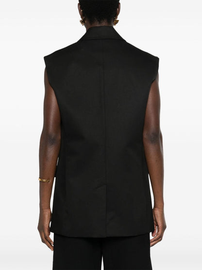 Cotton single-breasted vest