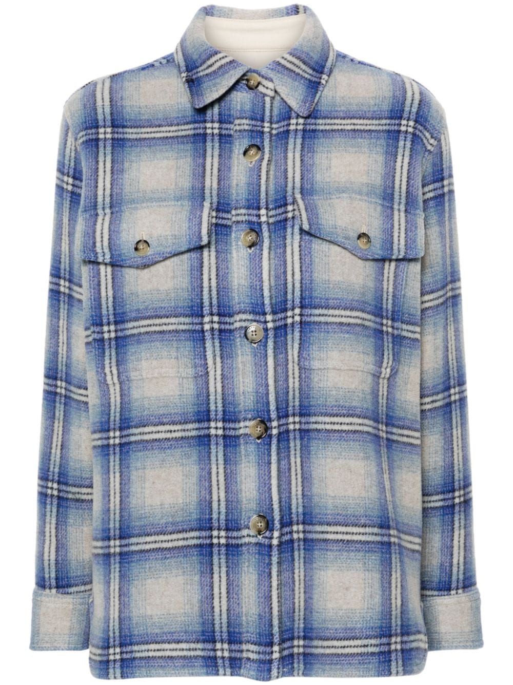 Faxona checked wool coat