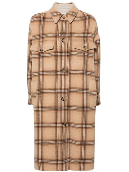 Fontizia checked wool coat