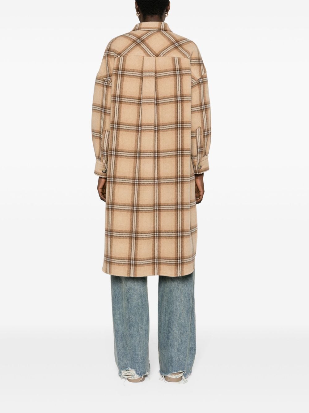 Fontizia checked wool coat