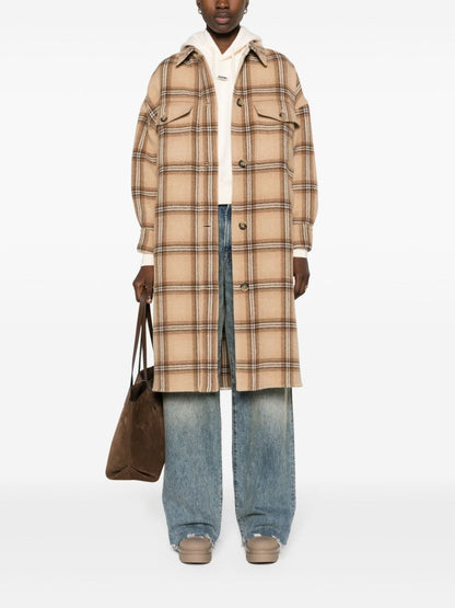 Fontizia checked wool coat