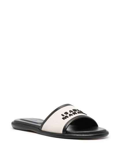 Vikee logo flat sandals