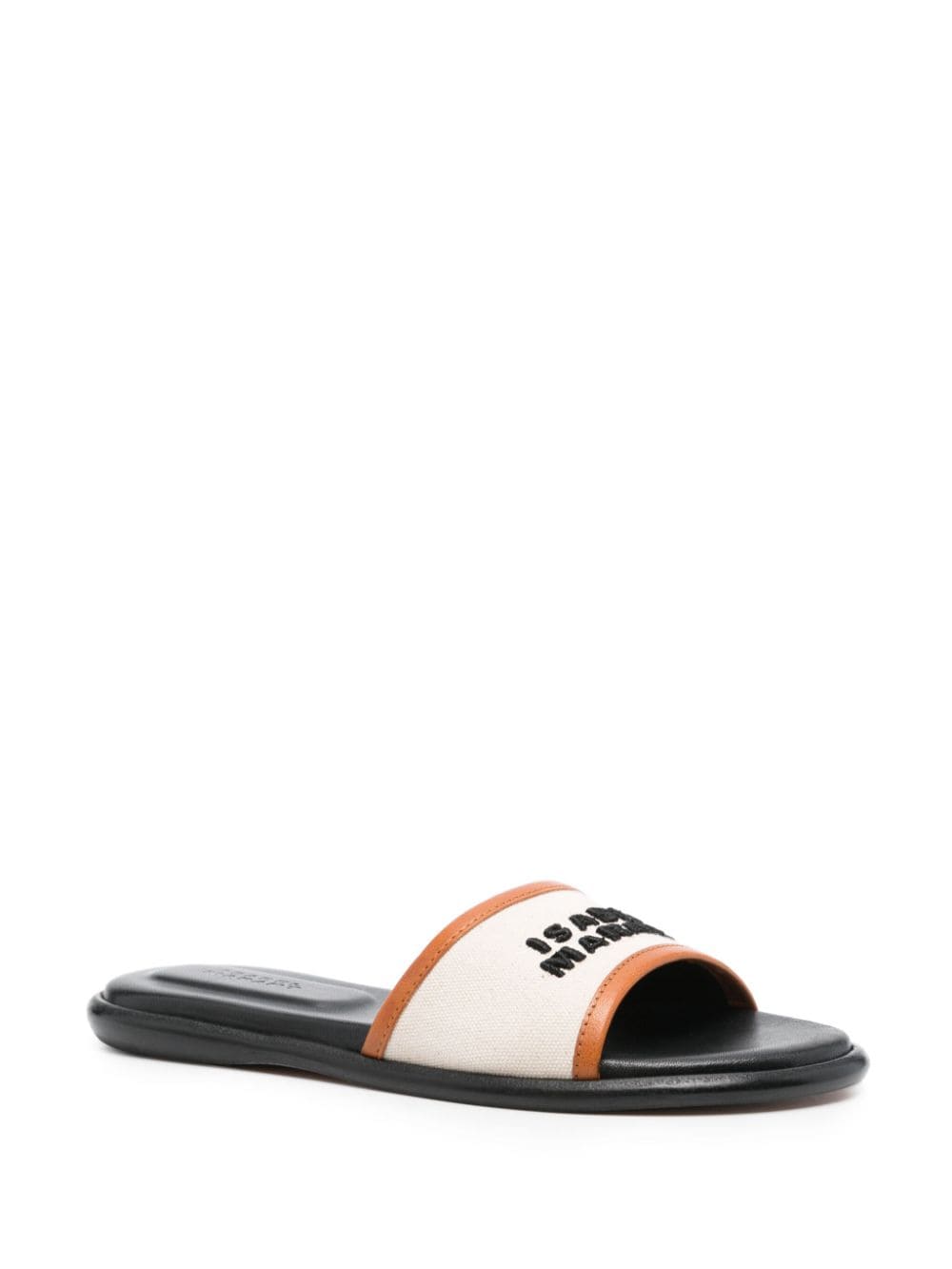 Vikee logo flat sandals