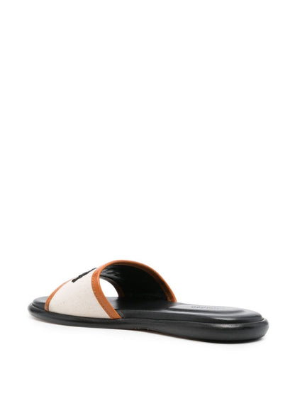 Vikee logo flat sandals