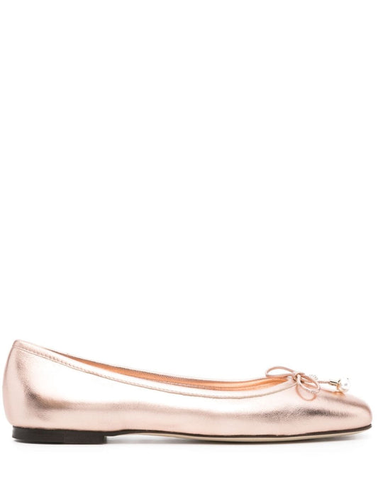 Elme flat metallic leather ballet flats