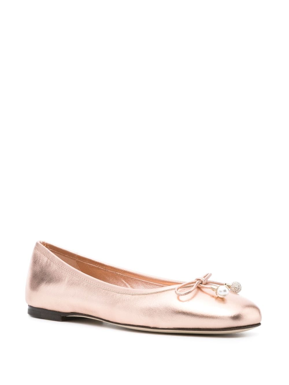 Elme flat metallic leather ballet flats