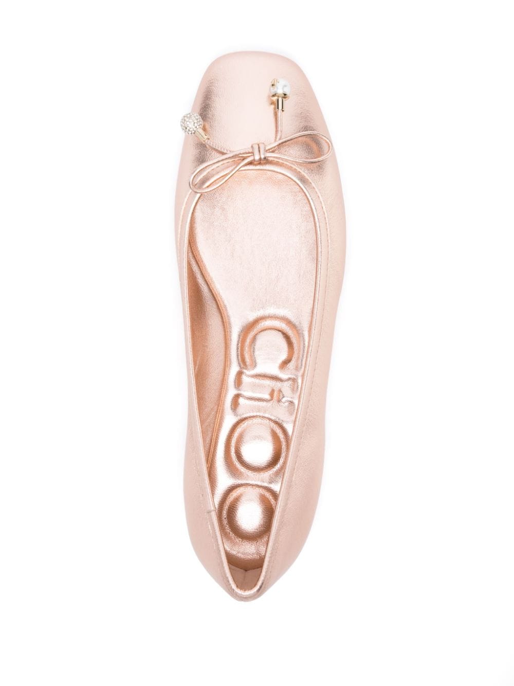 Elme flat metallic leather ballet flats