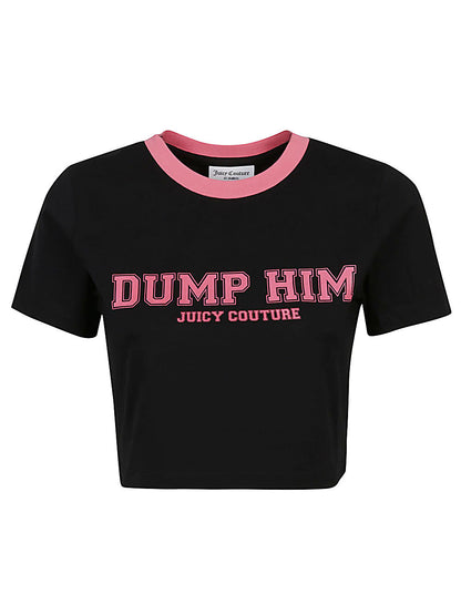 Dump him cotton cropped t-shirt