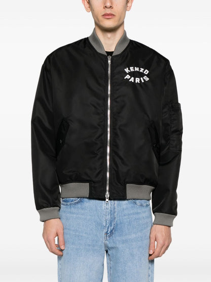 Lucky tiger nylon bomber jacket