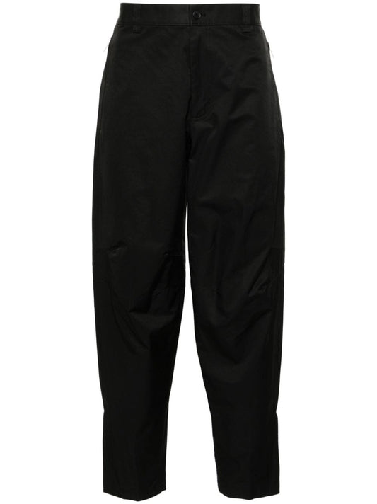 Cotton blend biker trousers