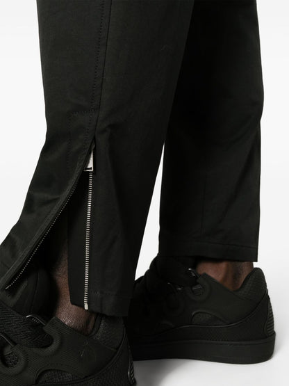 Cotton blend biker trousers