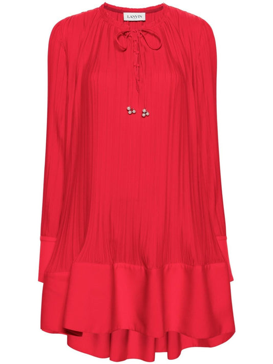 Pleated mini dress