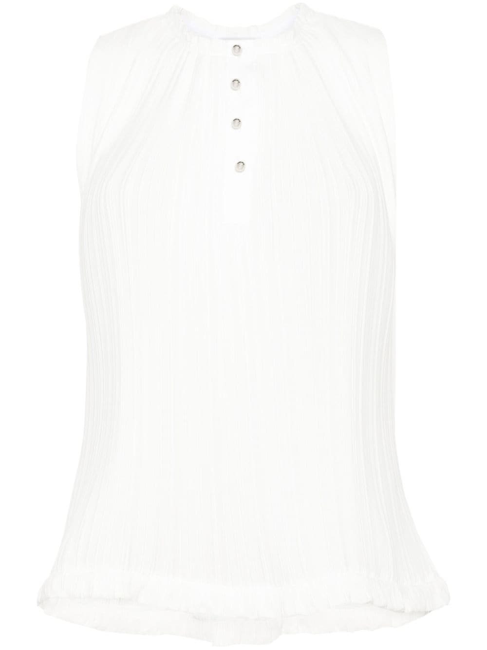 Pleated sleeveless top