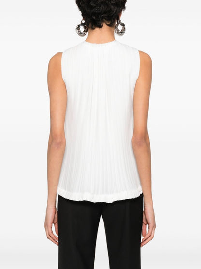 Pleated sleeveless top