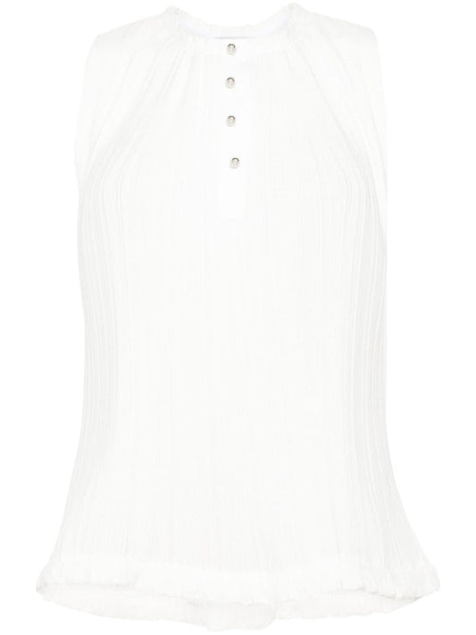 Pleated sleeveless top