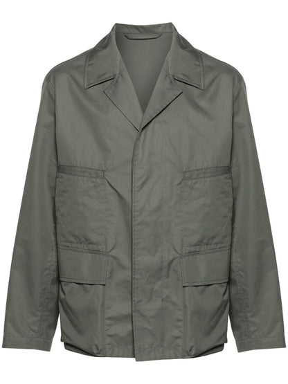 Cotton blend multipocket overshirt