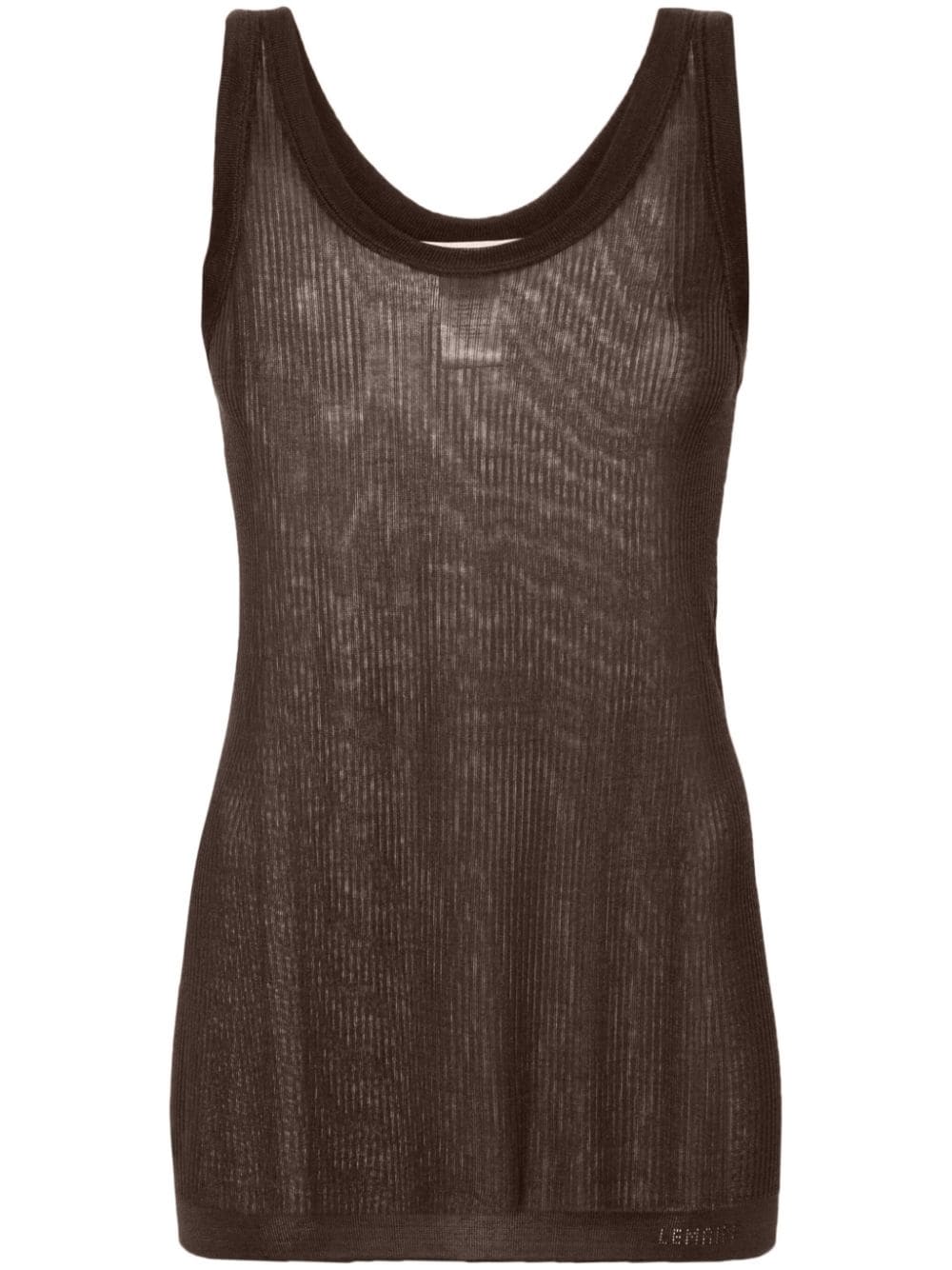 Ribbed trim tank top