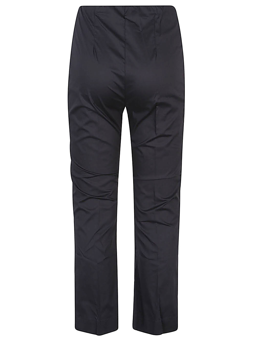 Cotton blend cropped flared trousers