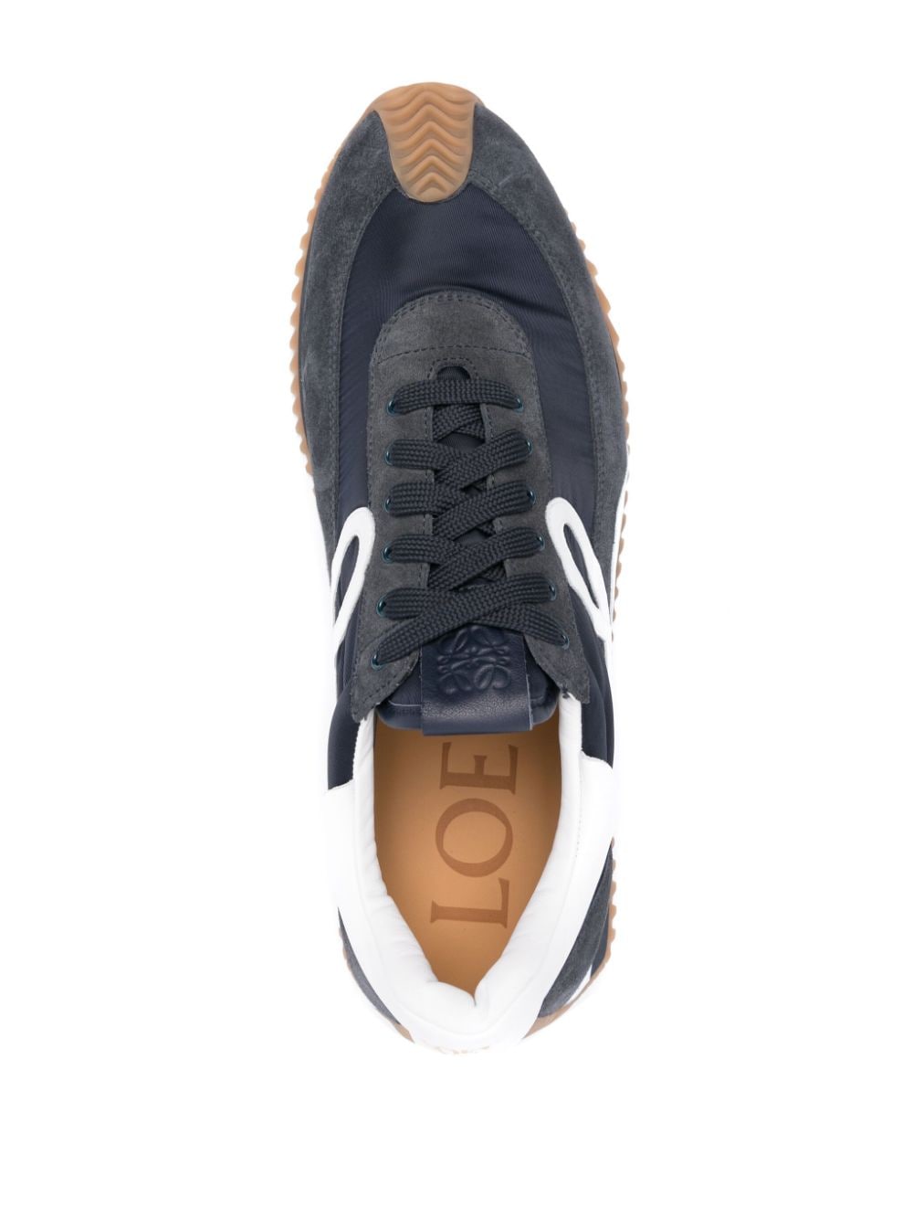 Flow runner nylon and suede sneakers