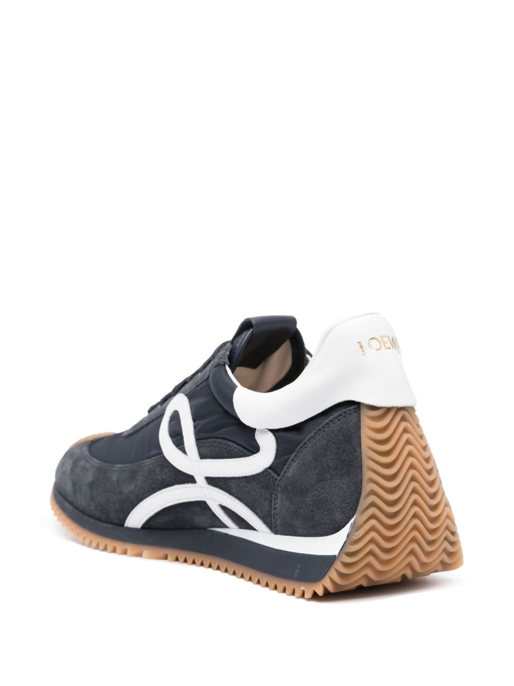 Flow runner nylon and suede sneakers