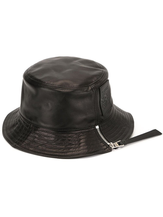 Leather fisherman hat