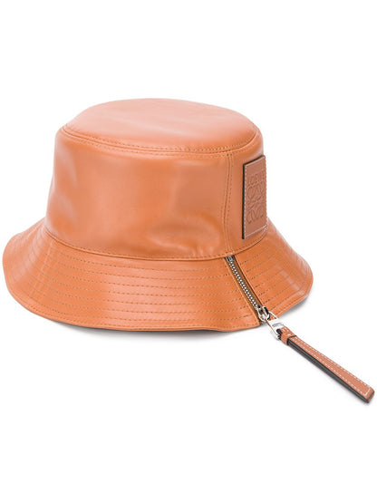 Leather fisherman hat