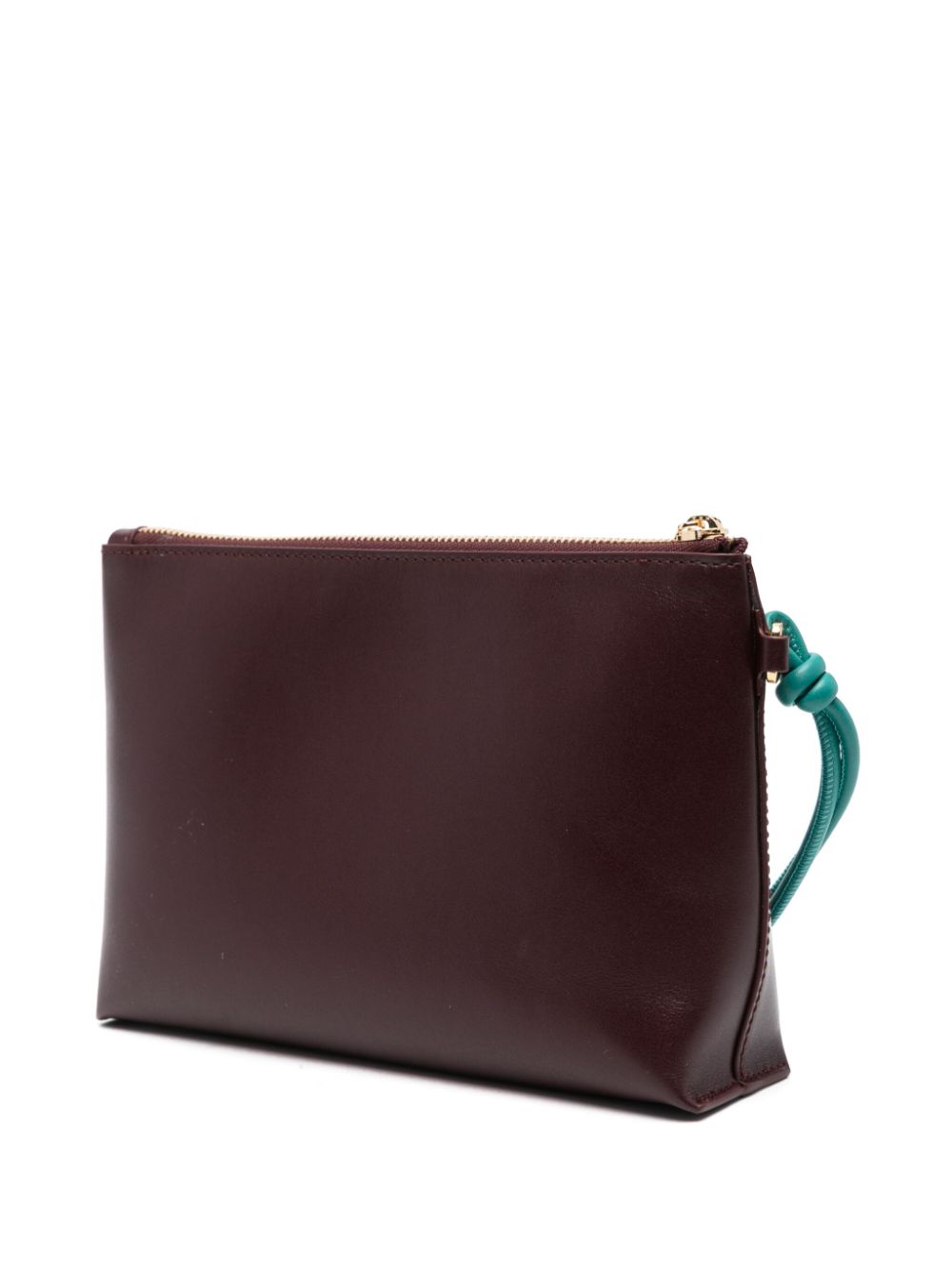 Knot leather clutch bag