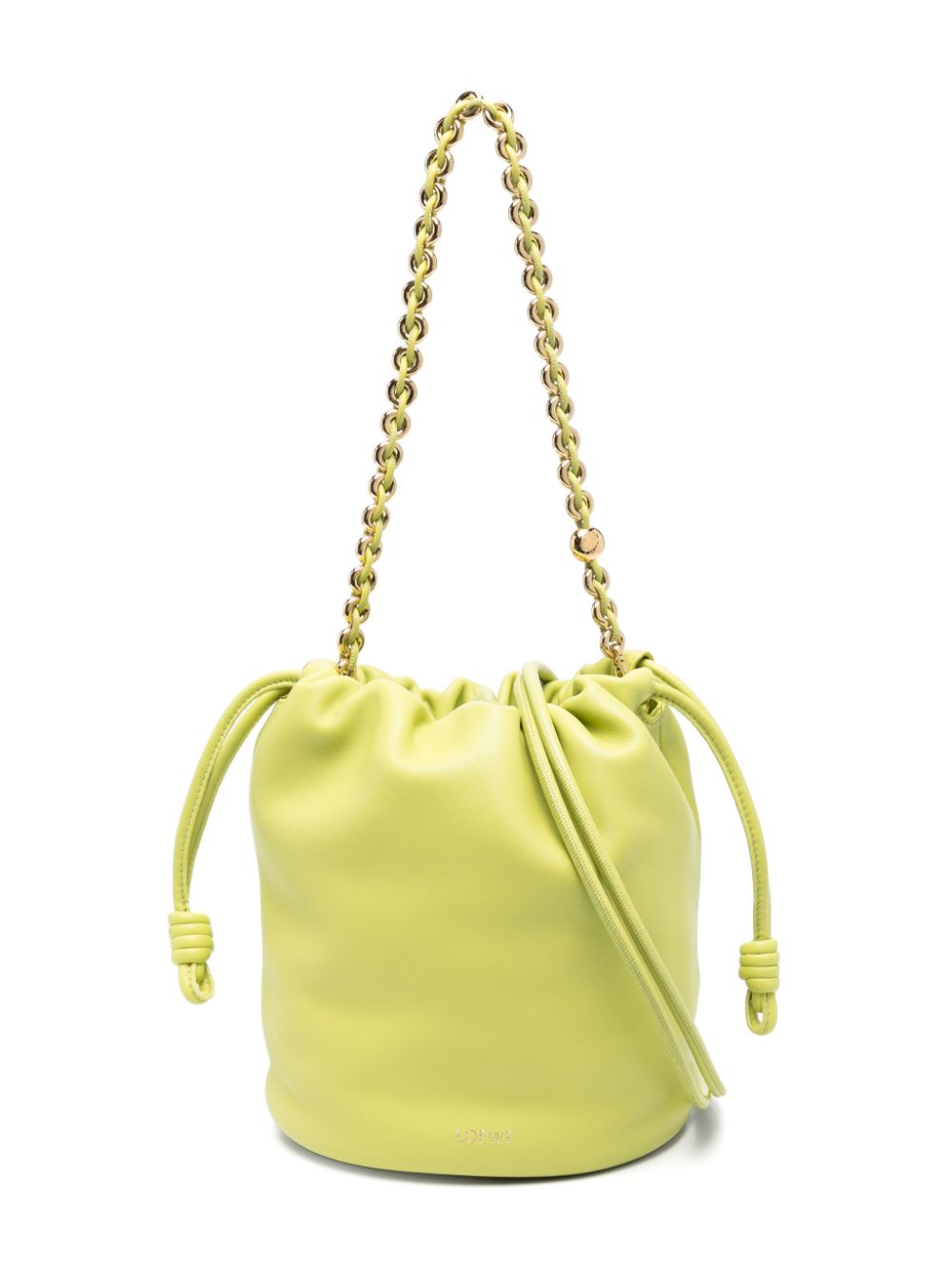 Flamenco leather bucket bag