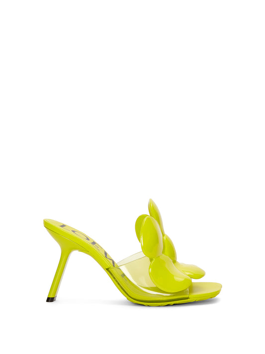 Petal pvc heel mules