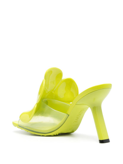 Petal pvc heel mules