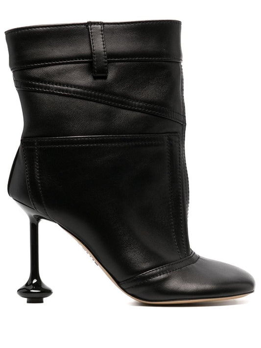 Toy leather heel ankle boots