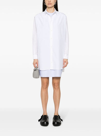 Cotton and silk blend shirt dress