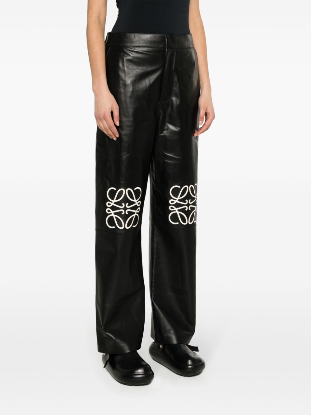 Anagram baggy leather trousers