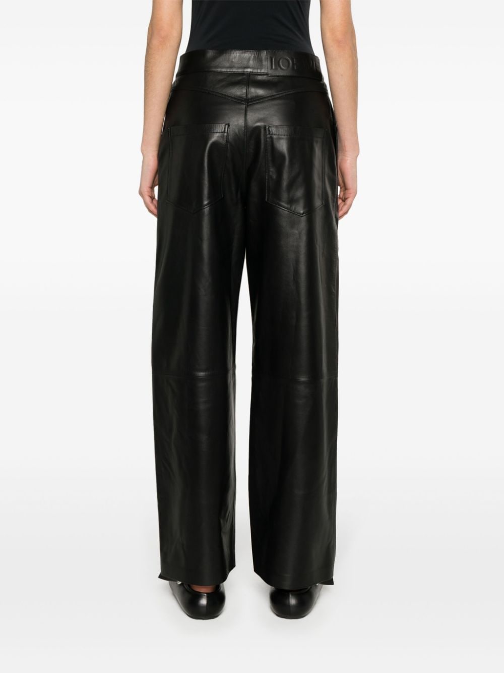 Anagram baggy leather trousers