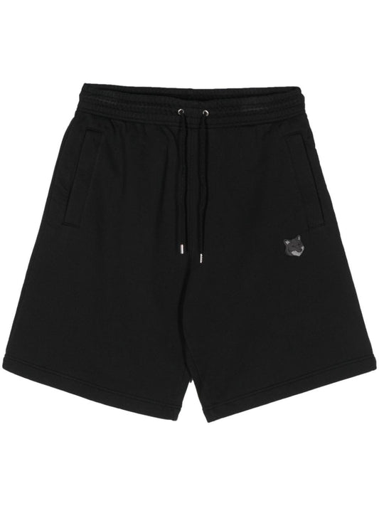 Bold fox head cotton shorts